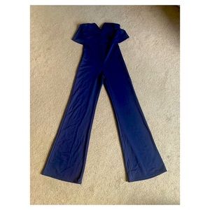Navy Strapless Jumpsuit